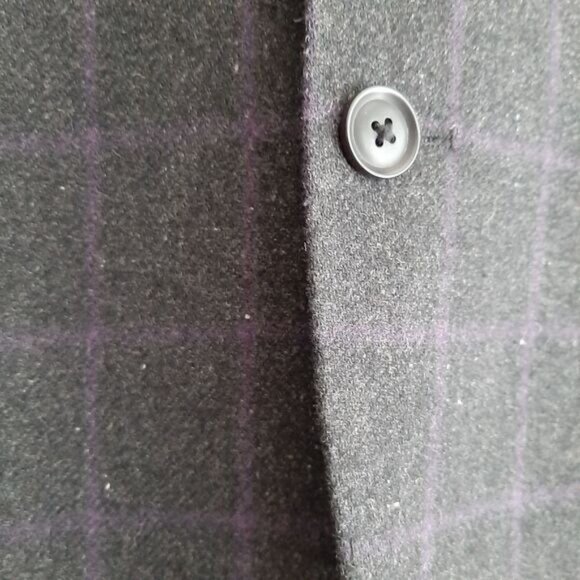 MANUEL RITZ Unlined Elbow Patch Blazer Jacket Grid Check Gray Men's Sz 40 R - Picture 6 of 15